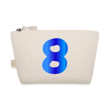 8 years birthday blue - Organic Pouch - nature - Front