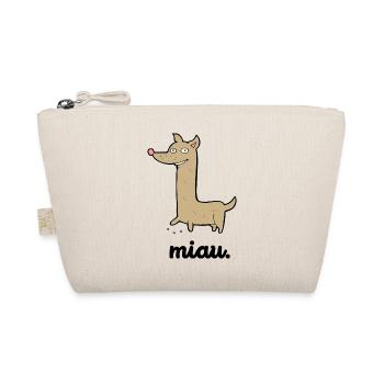 Funny dog | Meow Dog Design | Gift - Organic Pouch - nature - Front