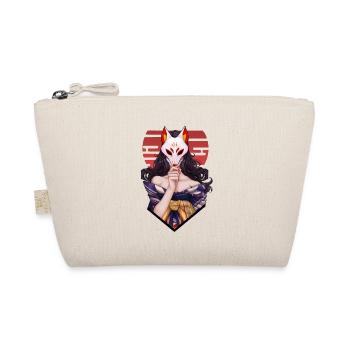 Femme japonaise au masque de renard Kitsune - Trousse biologique - nature - Devant