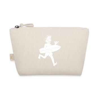 Ungeduldiger Surfer (weiß) - Bio-Täschchen - Natur - Vorne