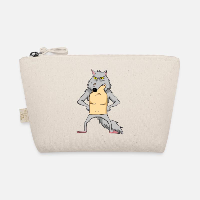 Scherz der verärgerte Wolf Bio-Täschchen