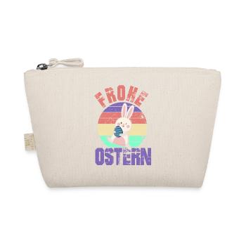 Frohe Ostern - Happy Easter - Osterhase - Bio-Täschchen - Natur - Vorne