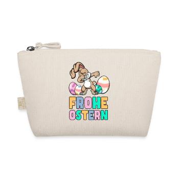 Frohe Ostern - Dabbing Osterhase tanz zum Fest - Bio-Täschchen - Natur - Vorne