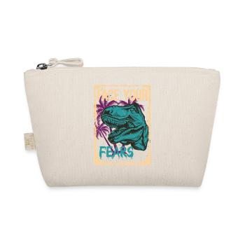 face your fears dinosaur vintage - Organic Pouch - nature - Front