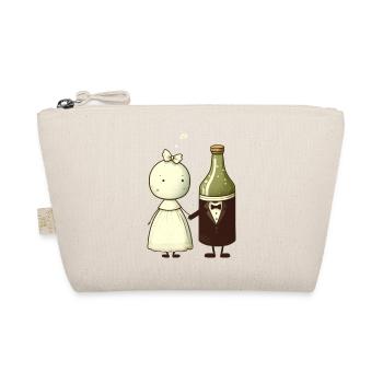 Bride marries a bottle of BIer - Organic Pouch - nature - Front