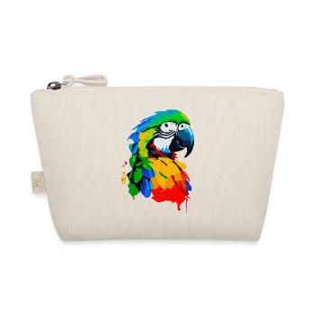Oil painting of a colorful parrot - Organic Pouch - nature - Front
