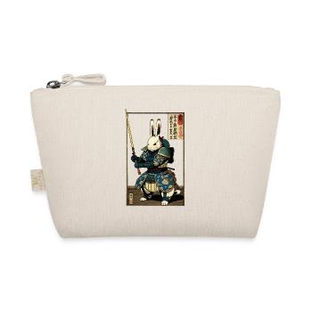 Japanese rabbit in samurai armor in ukiyo-e style - Organic Pouch - nature - Front