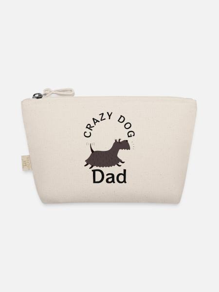 Crazy Dog Dad - Bio-Täschchen - Natur