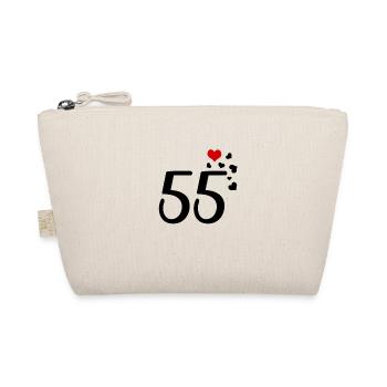 55e anniversaire Anniversaire Coeurs 55 - Trousse biologique - nature - Devant