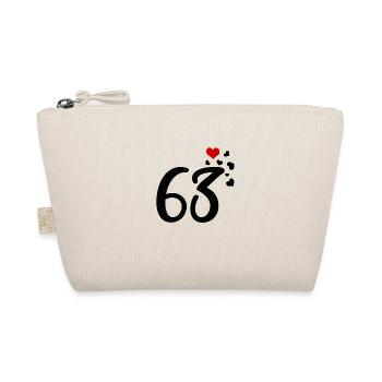 63. Geburtstag Jubiläum Herzen 63 - Bio-Täschchen - Natur - Vorne