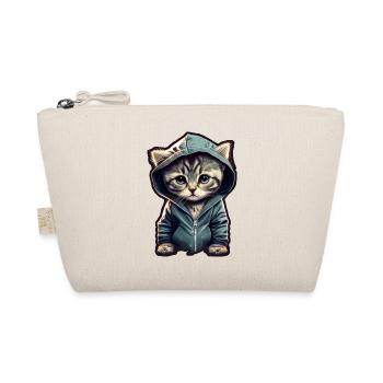 Babykatze mit Hoodie - Bio-Täschchen - Natur - Vorne