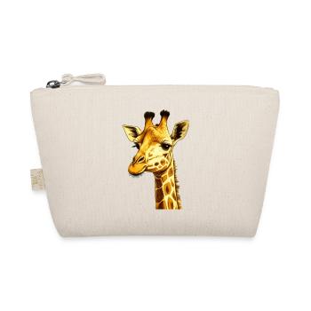 Giraffe Head Gift - Organic Pouch - nature - Front