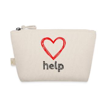 Helping Heart, Helfendes Herz - Bio-Täschchen - Natur - Vorne