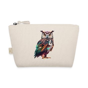 Magnificent Polygon Owl – Bird Art - Organic Pouch - nature - Front