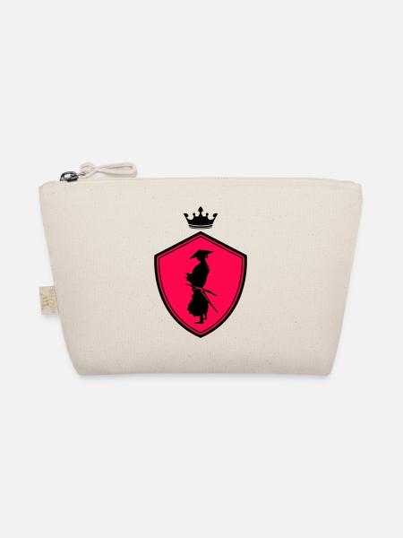 Samurai Warrior Crest - Organic Pouch - nature - Front