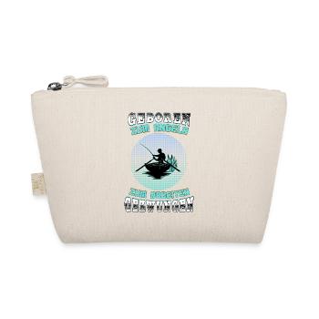 Zum Angeln geboren - Angler Geschenk - Fischer - Bio-Täschchen - Natur - Vorne