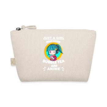Bubble Tea Bubble Tea Girl Gift - Organic Pouch - nature - Front