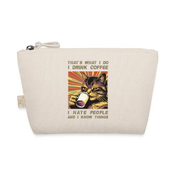 Coffee-drinking, sarcastic cat lover - Organic Pouch - nature - Front