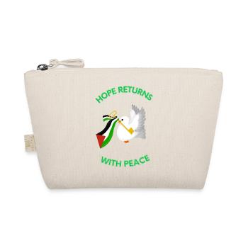 Hope Returns with Peace - Palestine Design - Organic Pouch - nature - Front