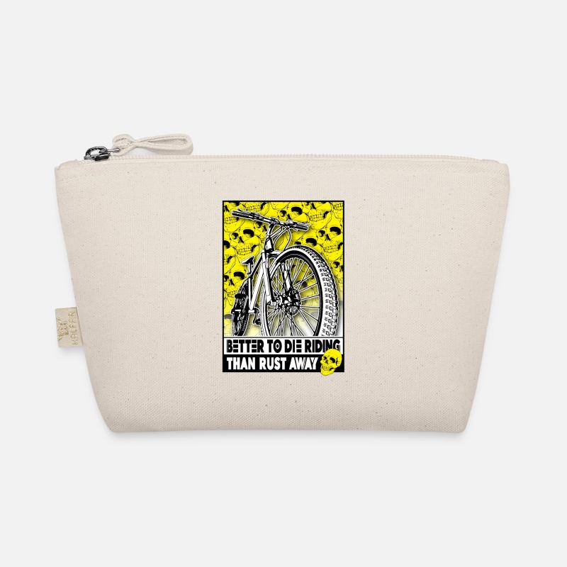 Biker style: skull meets mountain bike Organic Pouch