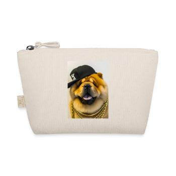 Cooler Hund mit Mütze - Bio-Täschchen - Natur - Vorne
