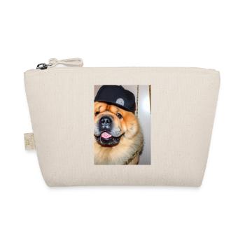 Cooler Hund mit Mütze - Bio-Täschchen - Natur - Vorne