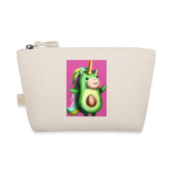 Niedliche Einhorn Avocado - Bio-Täschchen - Natur - Vorne