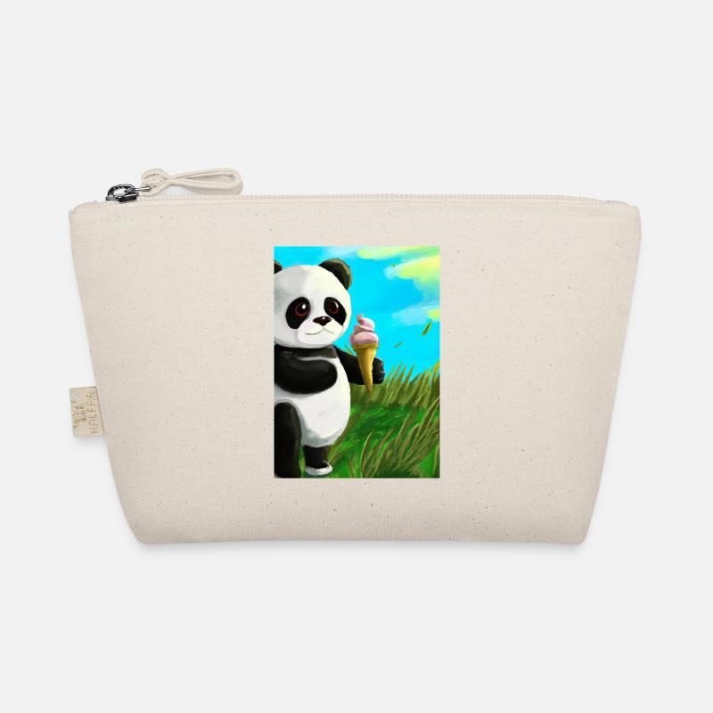 Panda mit Eiscreme Bio-Täschchen