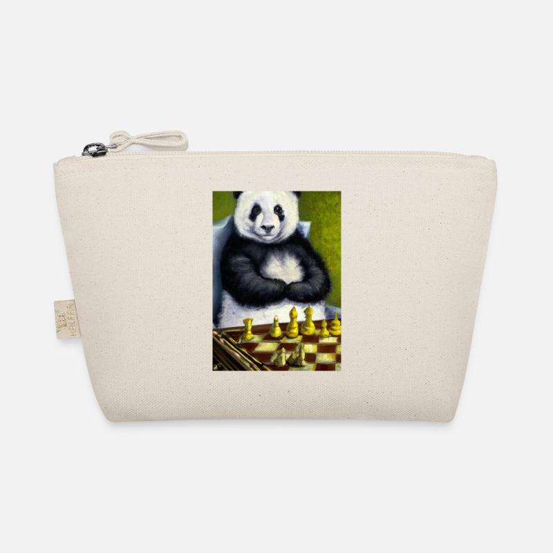 Panda spielt Schach Bio-Täschchen