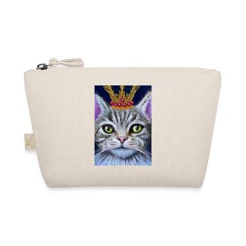 Katze mit Krone - Bio-Täschchen - Natur - Vorne