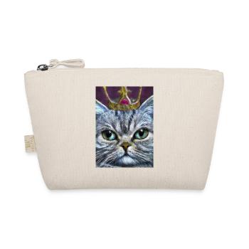 Katze mit Krone - Bio-Täschchen - Natur - Vorne