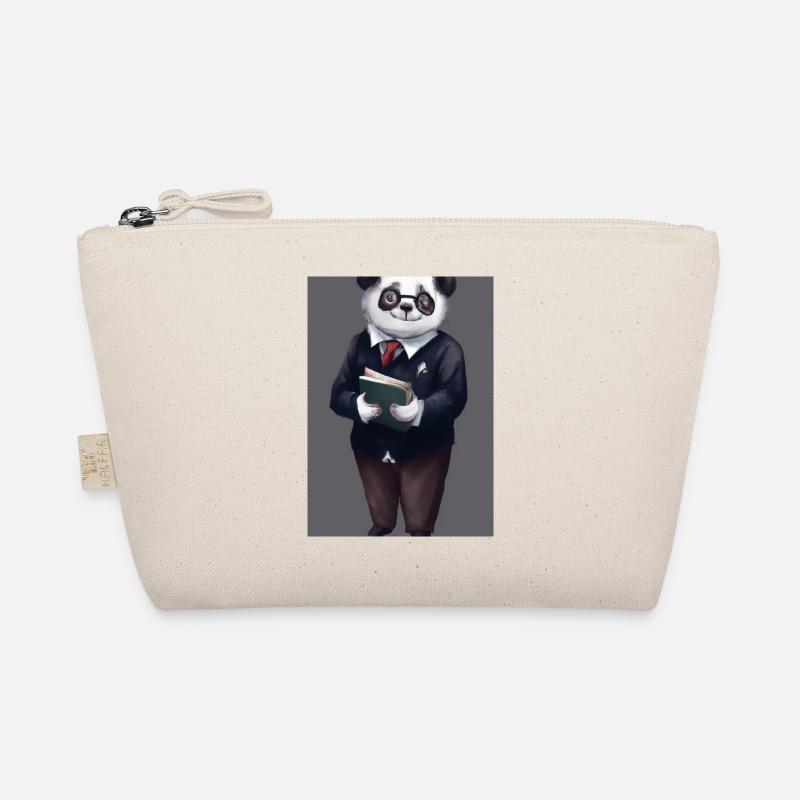 Bibliothekar Panda - Bio-Täschchen - Natur