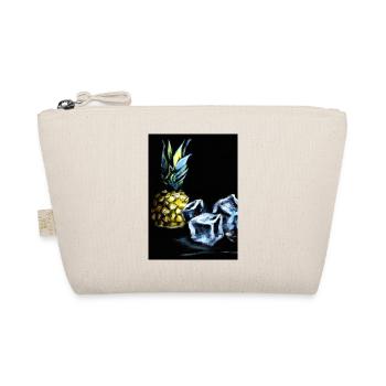 Ananas und Eiswürfel - Bio-Täschchen - Natur - Vorne