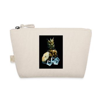 Ananas und Eiswürfel - Bio-Täschchen - Natur - Vorne