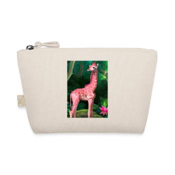Rosa Giraffe - Bio-Täschchen - Natur - Vorne