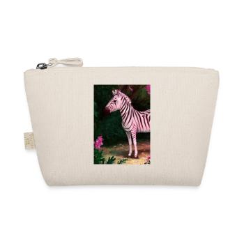 Rosa Zebra - Bio-Täschchen - Natur - Vorne
