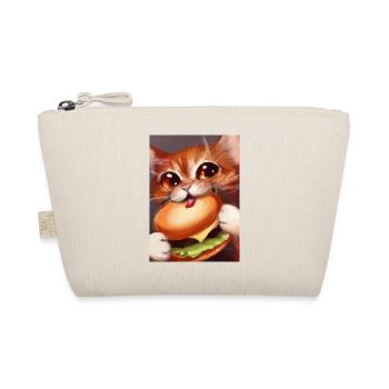 Katze frisst Burger - Bio-Täschchen - Natur - Vorne