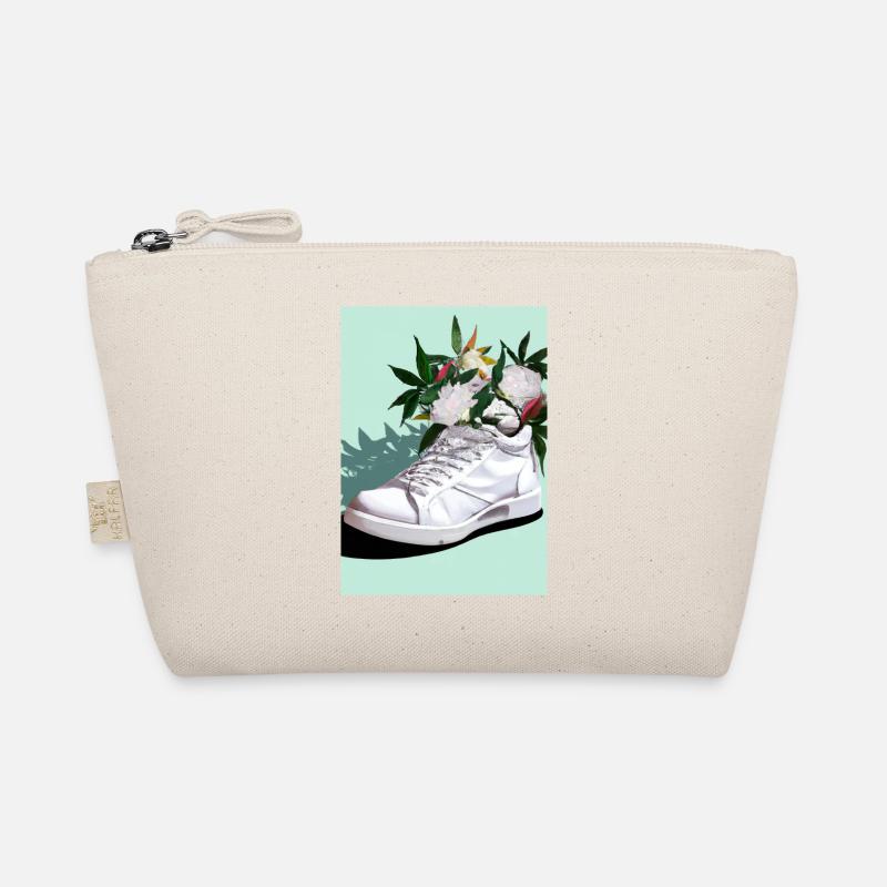 Sneaker mit Blumen Bio-Täschchen