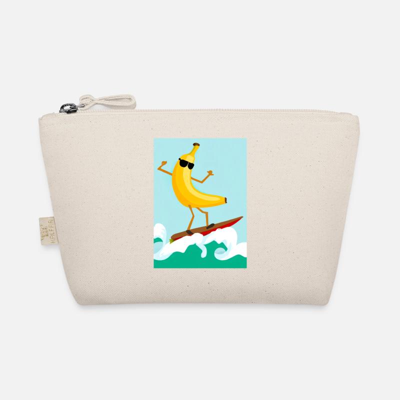 Surfen Banane - Bio-Täschchen - Natur