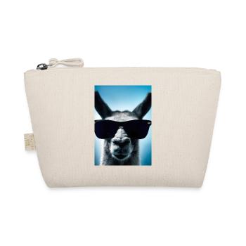 Lama mit Sonnenbrille - Bio-Täschchen - Natur - Vorne