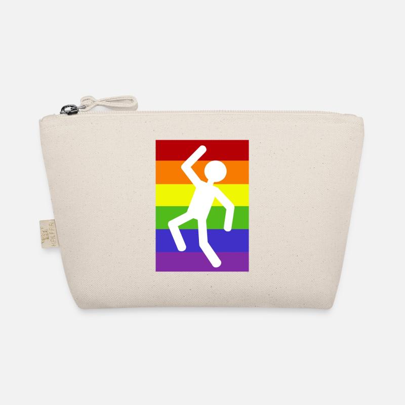 Man on a rainbow background Organic Pouch