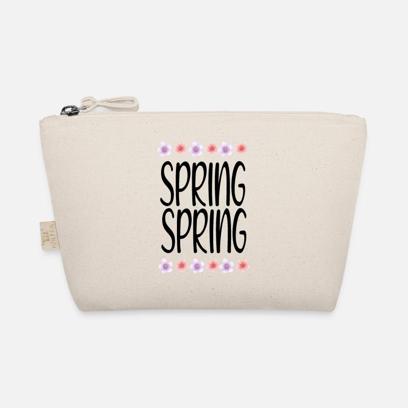 SPRING Words Design with Flowers Organic Pouch