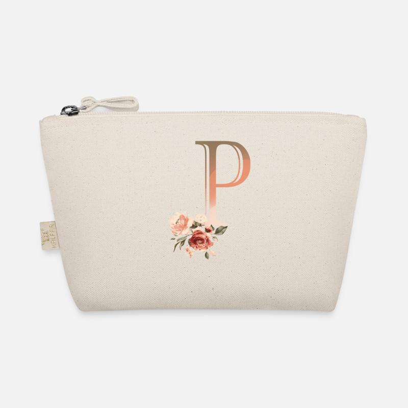 Letter P with flowers Organic Pouch