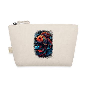 cool fishing rod fishing boat bday - Organic Pouch - nature - Front