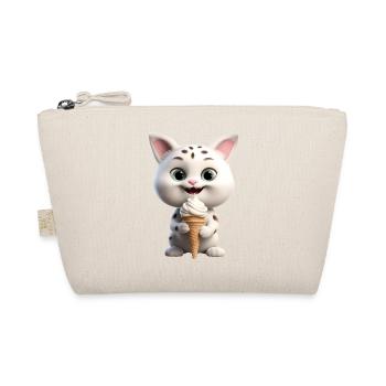 Katze mit Eis - Bio-Täschchen - Natur - Vorne