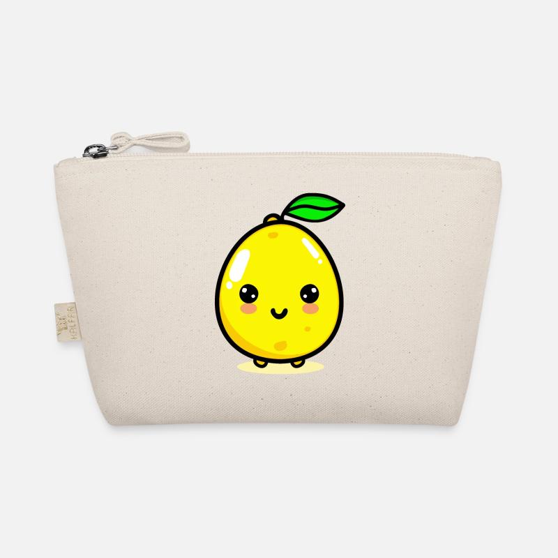 Niedliche Zitrone Kawaii Lemon - Bio-Täschchen - Natur