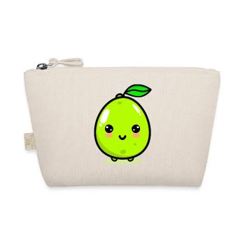 Cute Lime Grape Fruit Kawaii - Organic Pouch - nature - Front