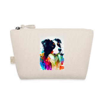 Bunter Border Collie - Bio-Täschchen - Natur - Vorne