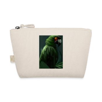 Grüner Dschungelvogel - Bio-Täschchen - Natur - Vorne