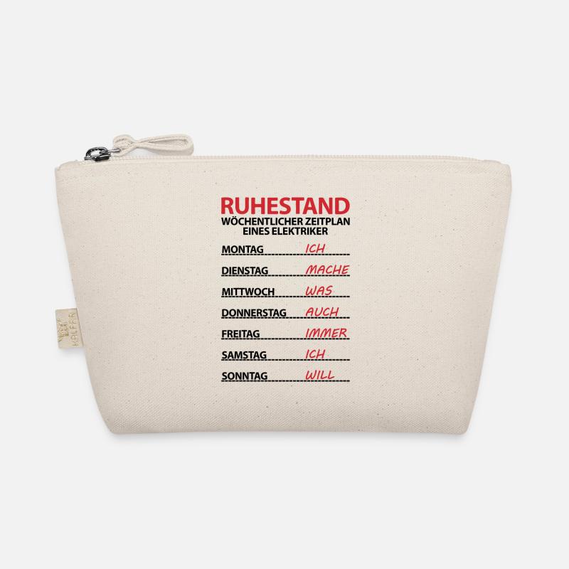 Abschiedsgeschenk Elektriker zum Ruhestand Rente - Bio-Täschchen - Natur